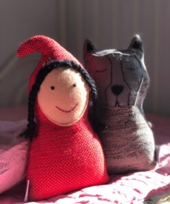red ridding hood handwoven doll