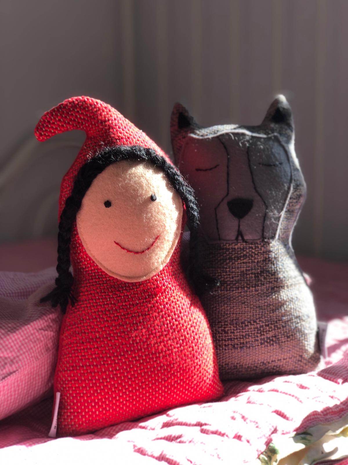 red ridding hood handwoven doll