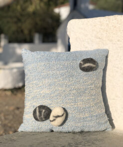 μαξιλάρι με πέτρες από τσόχα