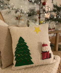 woven playful cushion santa claus