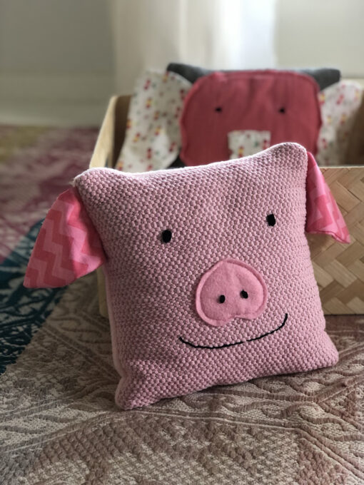 handwoven animal cushions