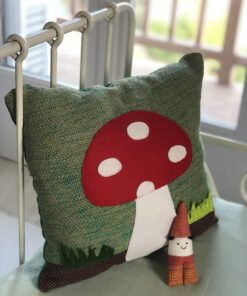 handwoven playful cushion mushroom