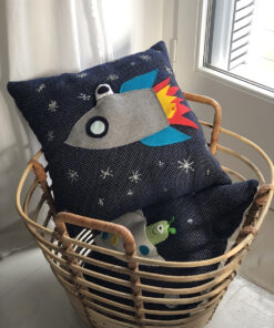 handwoven playful cushion rocket