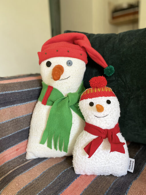 snowmen handwoven dolls